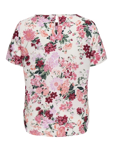 Only Carmakoma Vica Blouse in White Floral