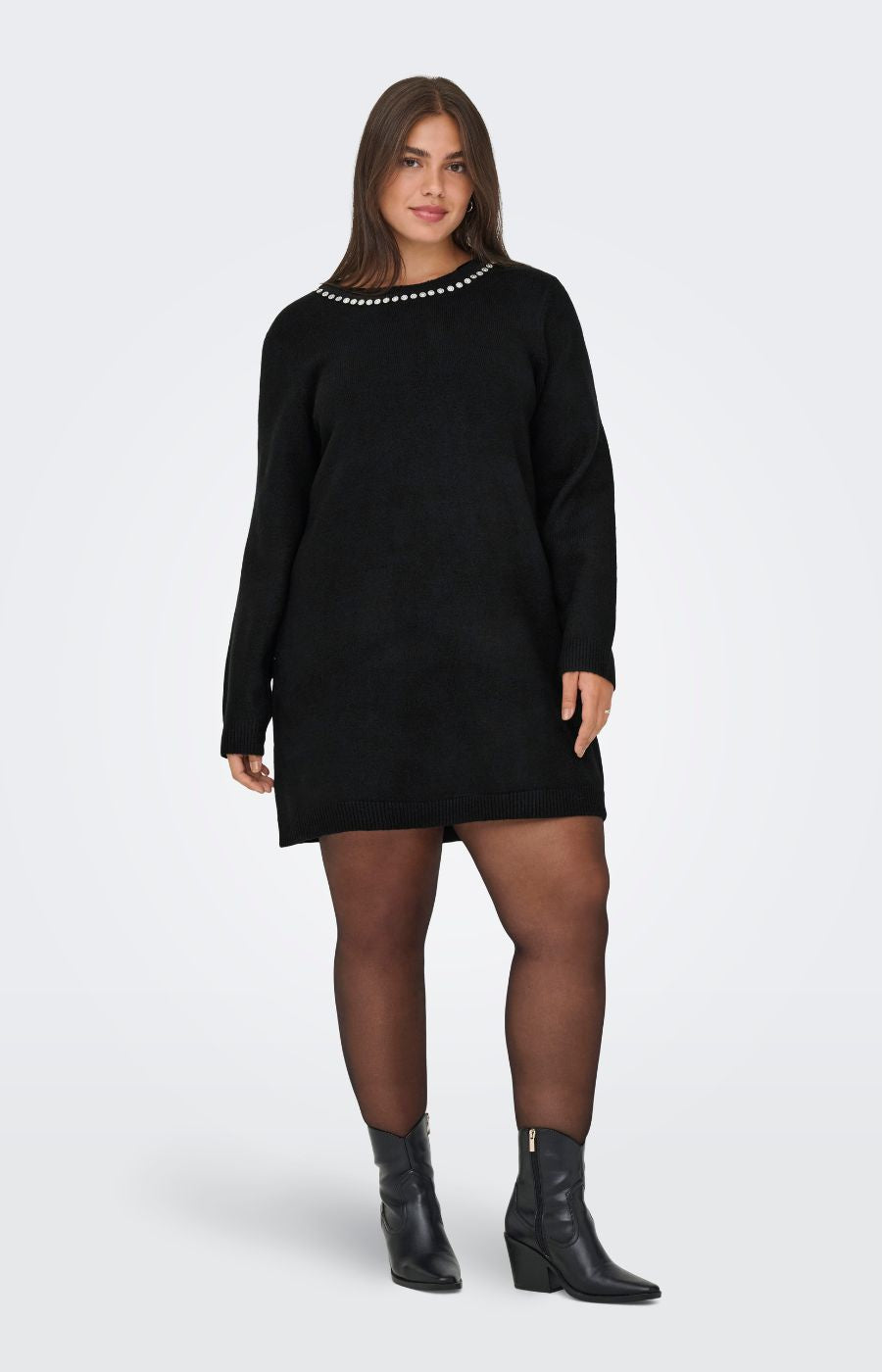 Only Carmakoma Abby Knit Dress in Black