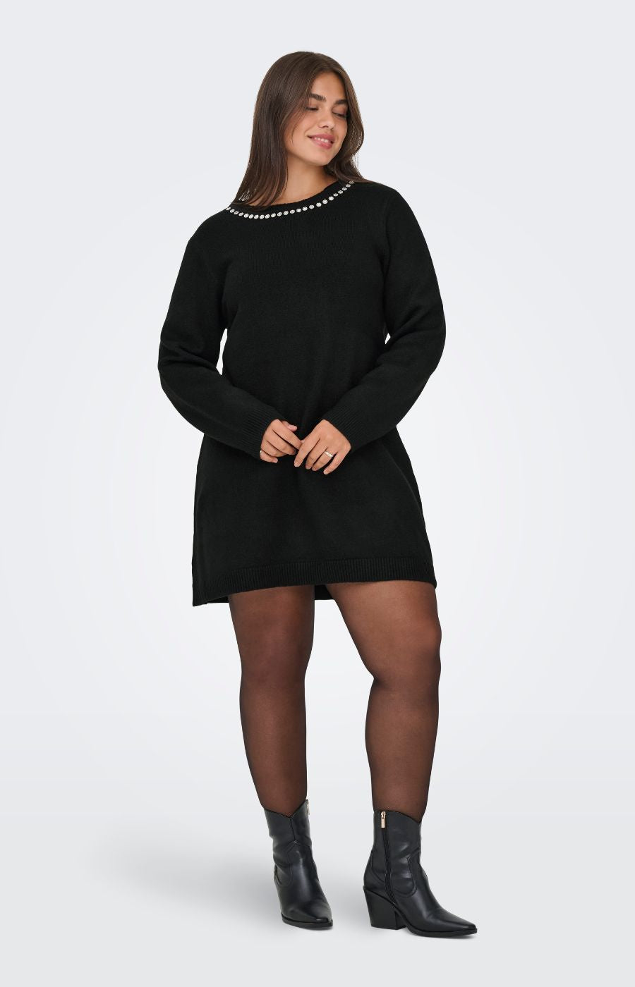 Only Carmakoma Abby Knit Dress in Black