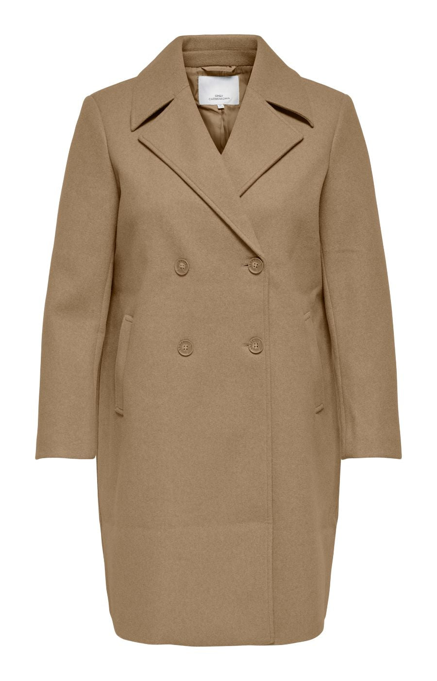 Plus Size Car Coat Camel Wool Only Carmakoma Adina In Tan Plus
