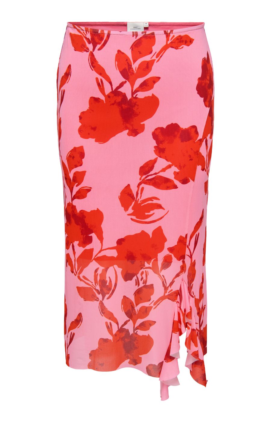 Only Carmakoma Carti Skirt - Pink, Red Floral Print