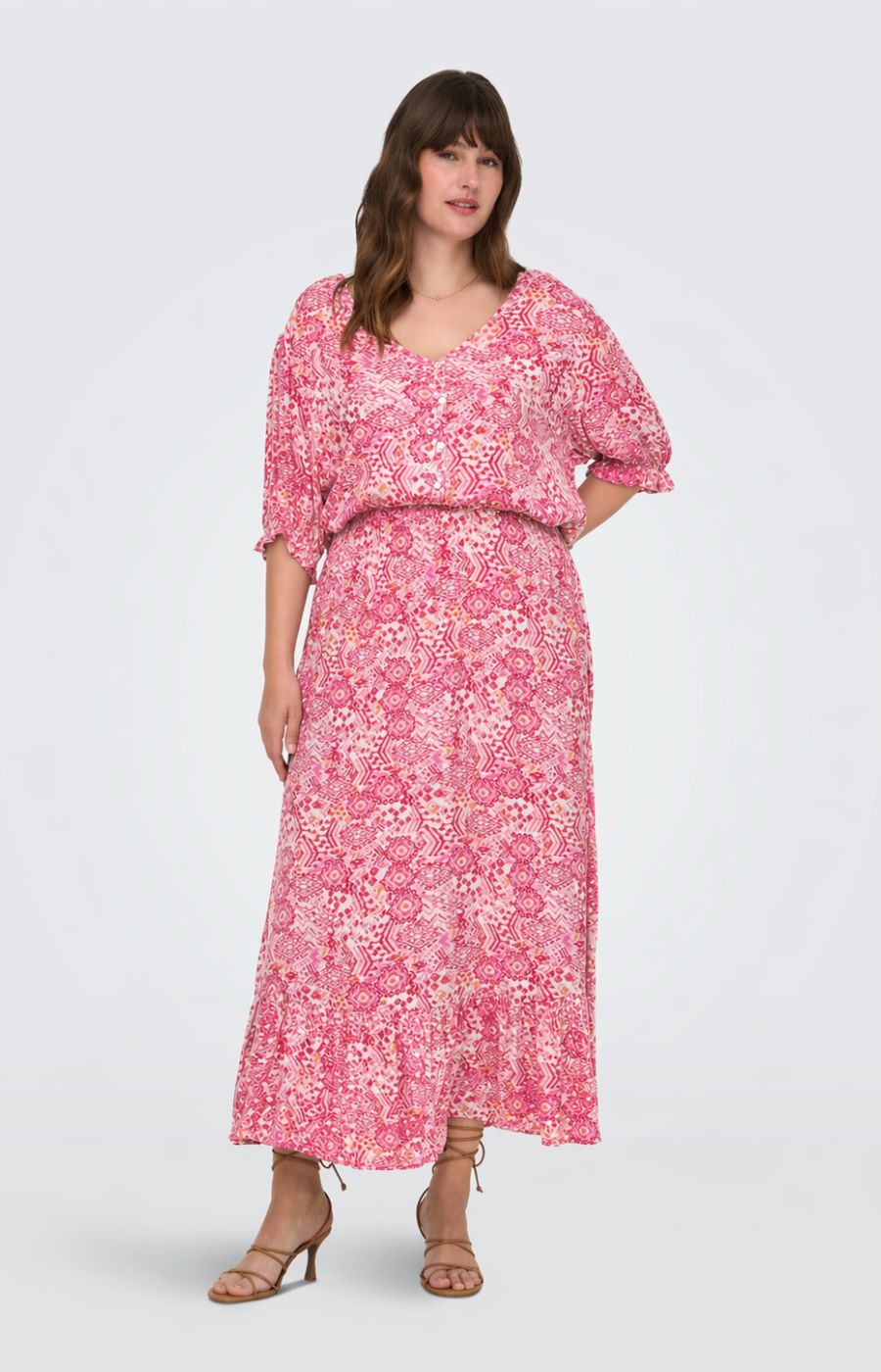 Only Carmakoma Chianti Dress in Pink
