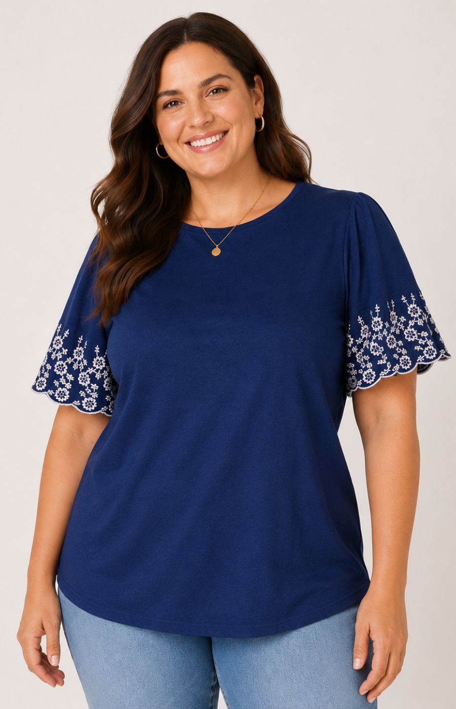 Only Carmakoma Dream T-Shirt in Navy