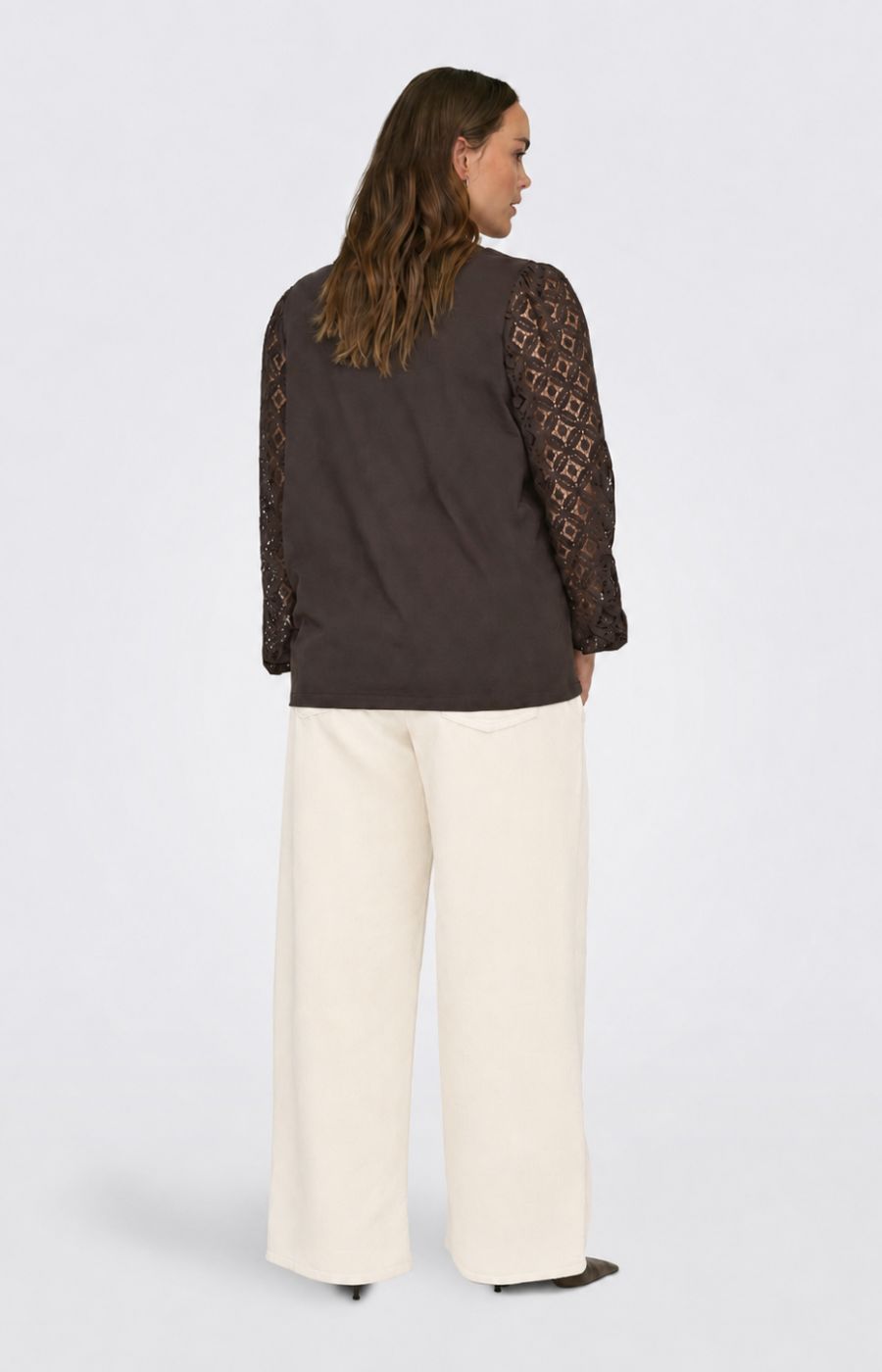 Only Carmakoma Effie Blouse in Chocolate Torte