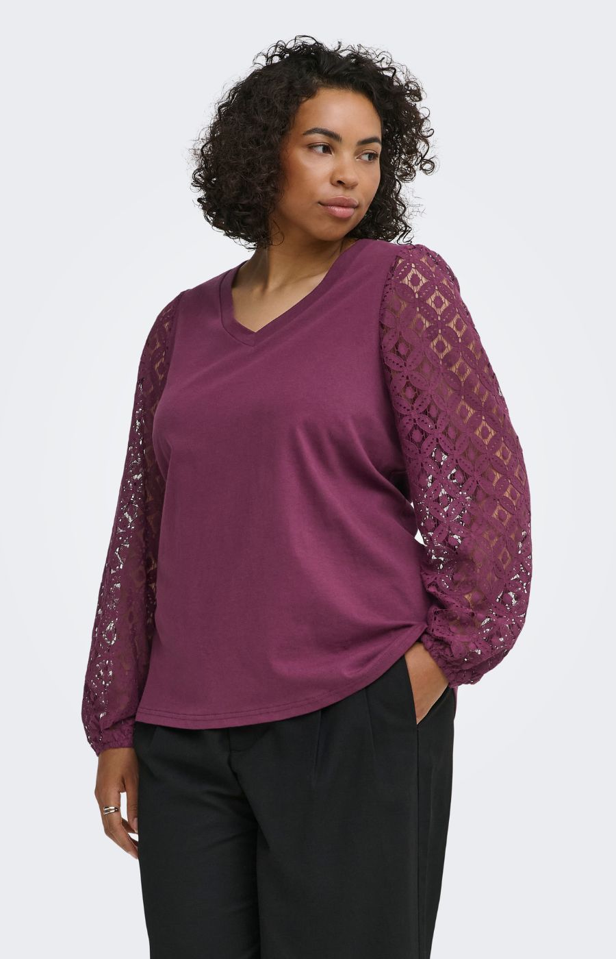 Only Carmakoma Effie Blouse in Fig