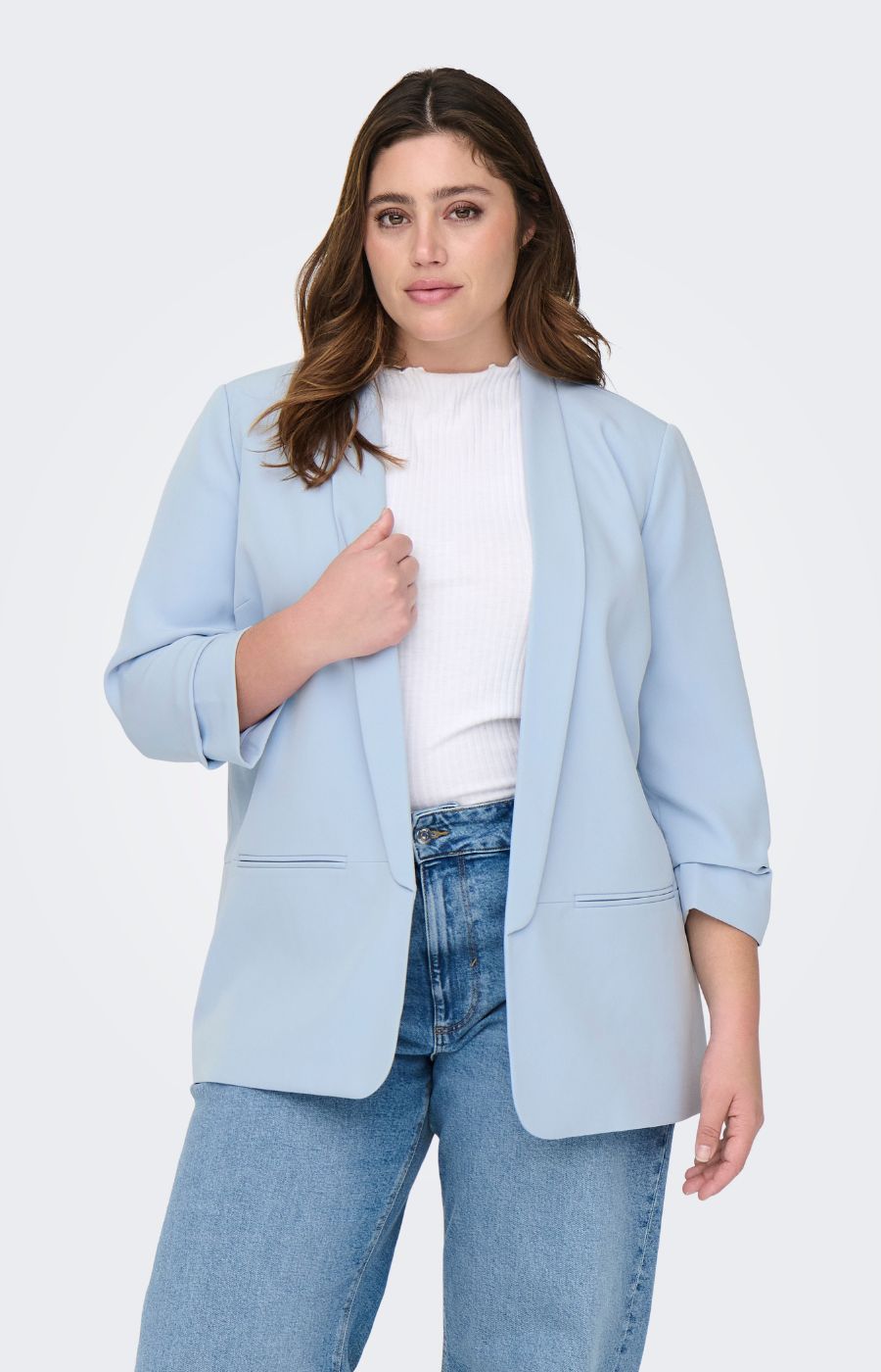 Only Carmakoma Elly Blazer in Light Blue