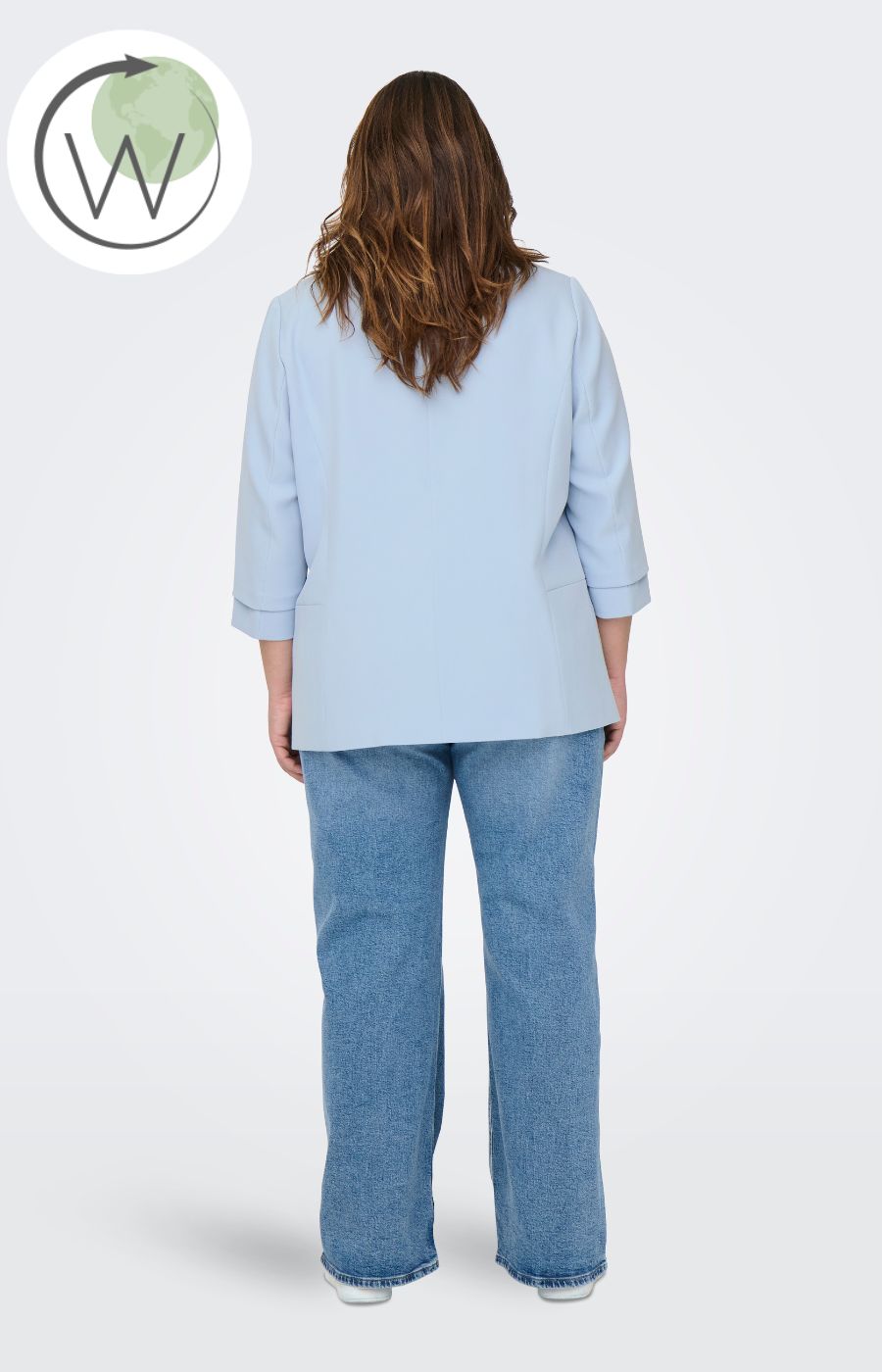 Only Carmakoma Elly Blazer in Light Blue