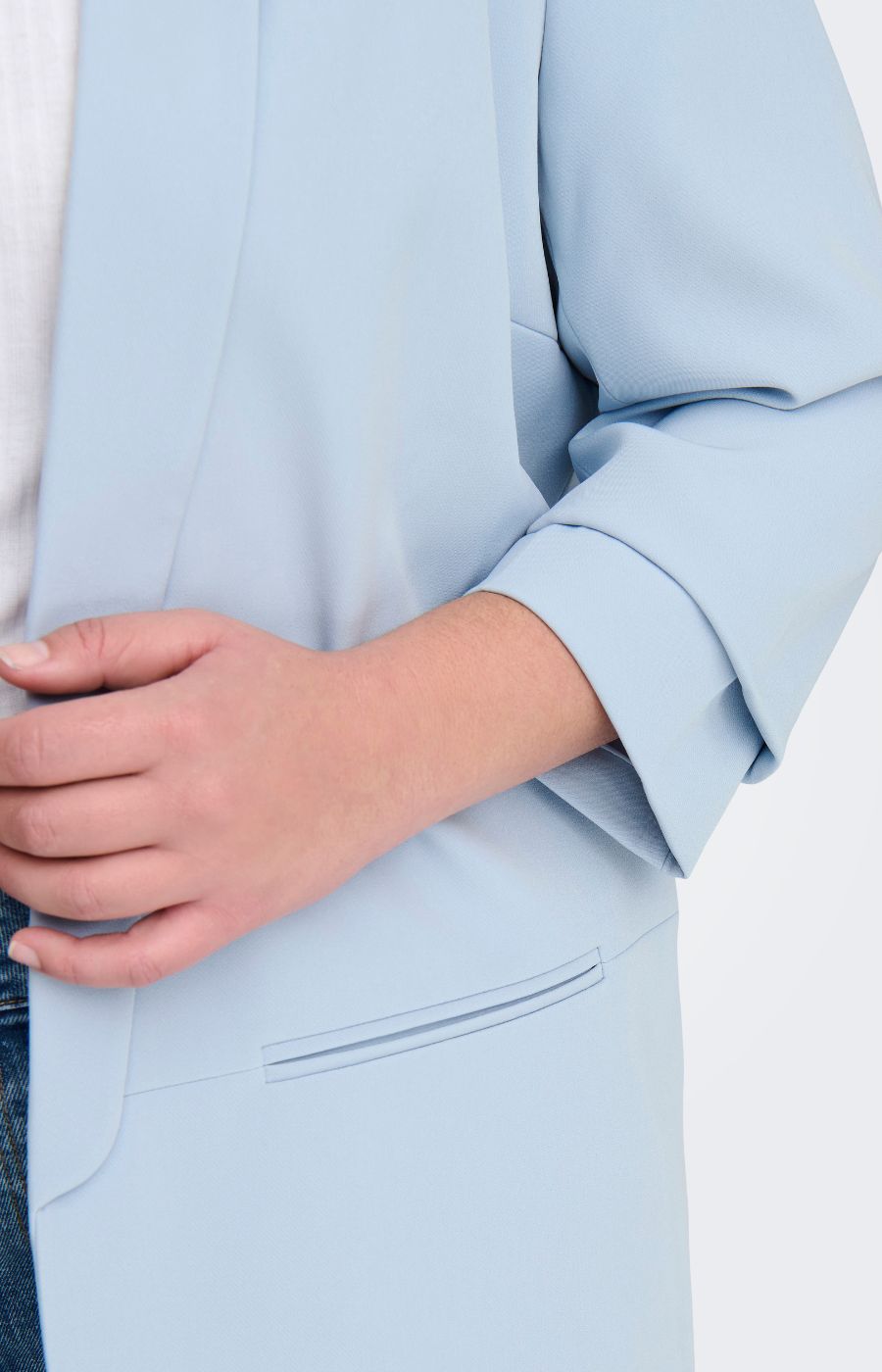 Only Carmakoma Elly Blazer in Light Blue