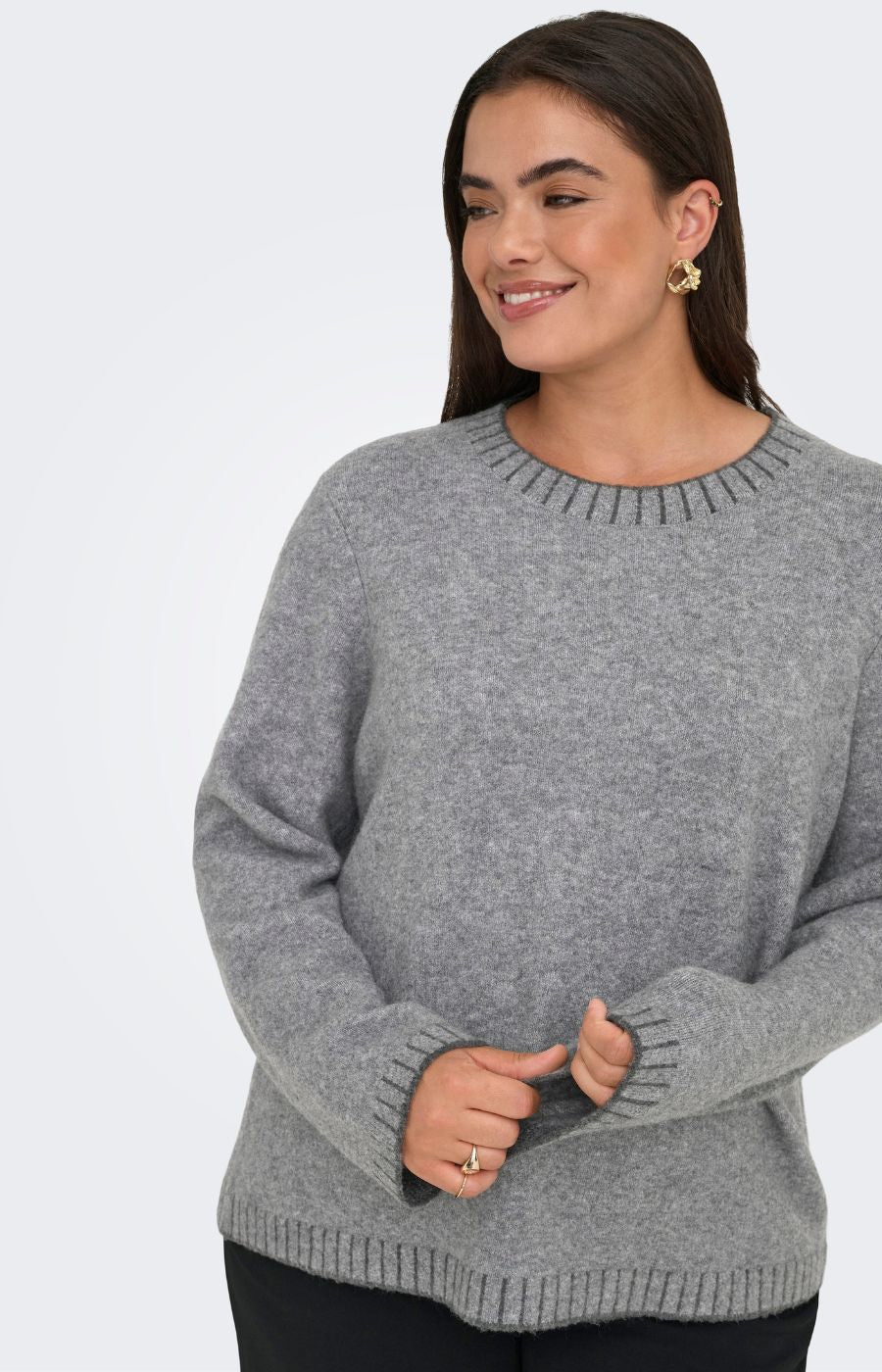 Only Carmakoma Fina Jumper in Grey