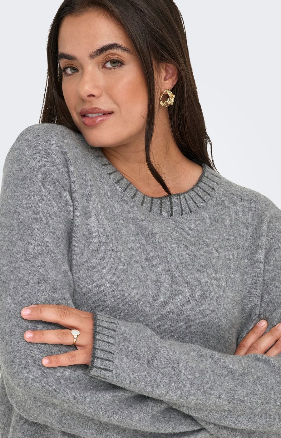 Only Carmakoma Fina Jumper in Grey