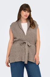 Only Carmakoma Katia Wrap Vest in Beige