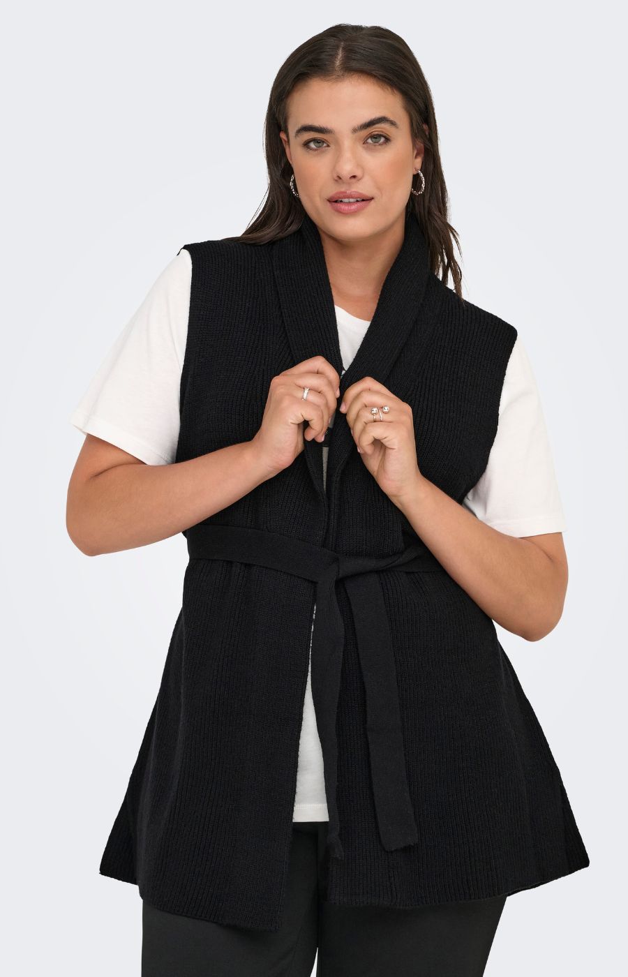 Only Carmakoma Katia Wrap Vest in Black