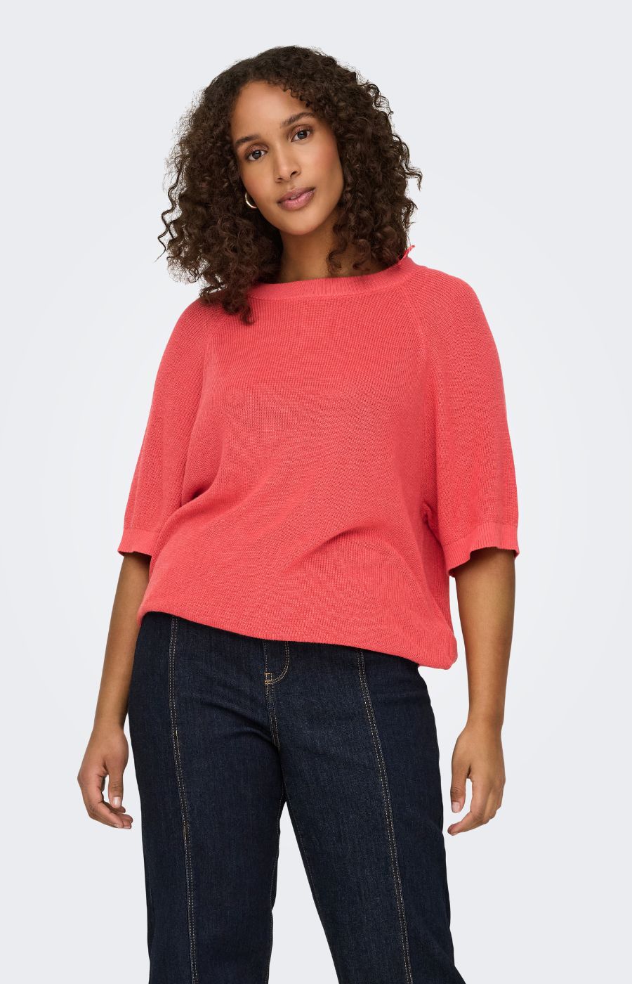 Only Carmakoma Lecia Knit in Coral