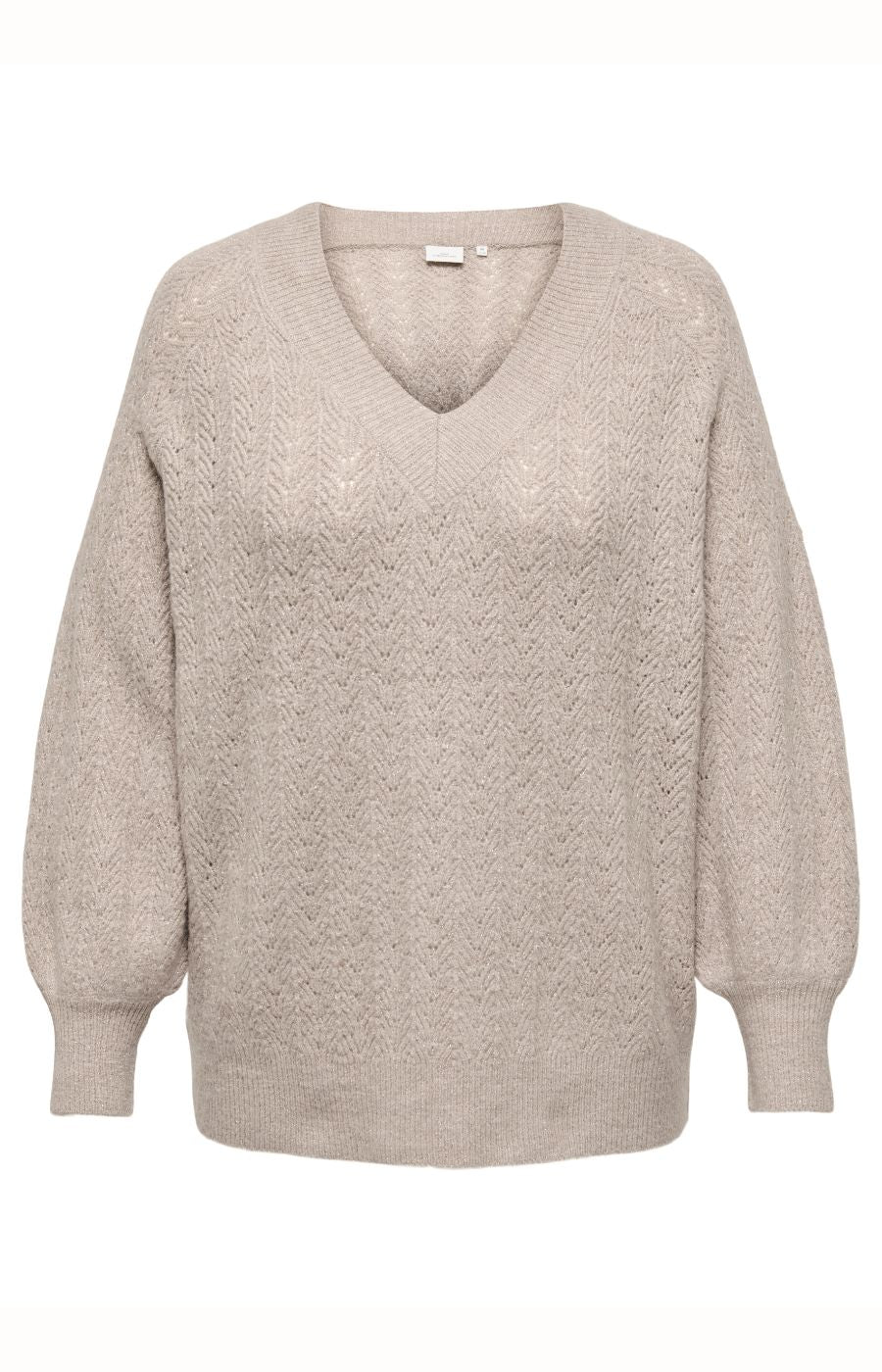 Only Carmakoma Lucilla Knit Jumper in Beige