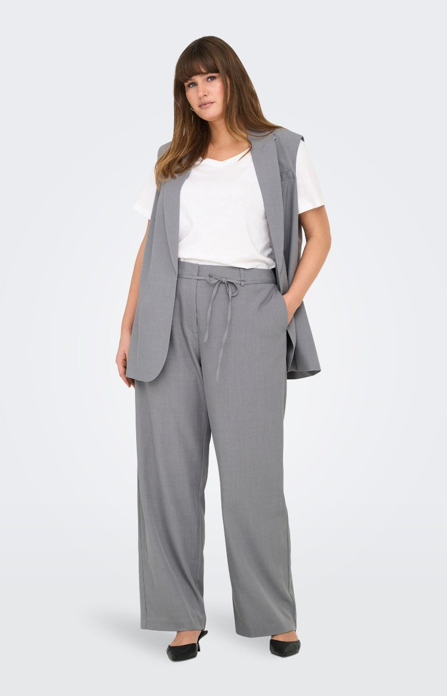 Only Carmakoma Marine Trousers in Grey