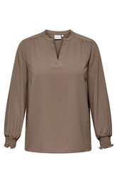 Only Carmakoma Metta Blouse in Brown
