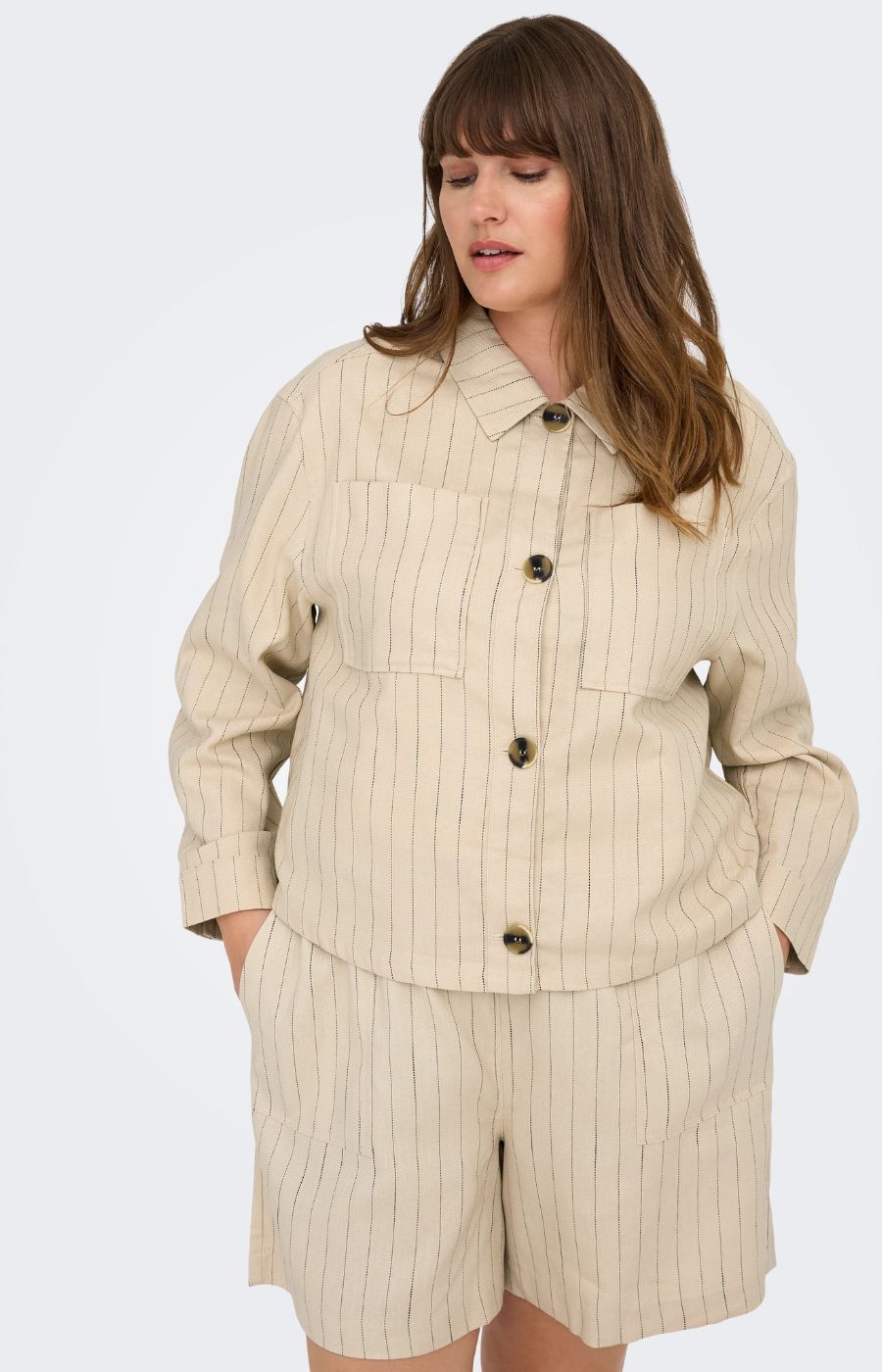 Only Carmakoma Monica Jacket in Beige