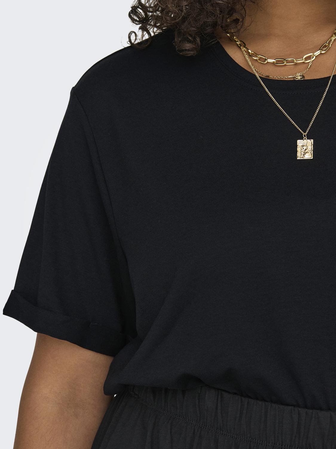 Only Carmakoma Moster T-Shirt in Black