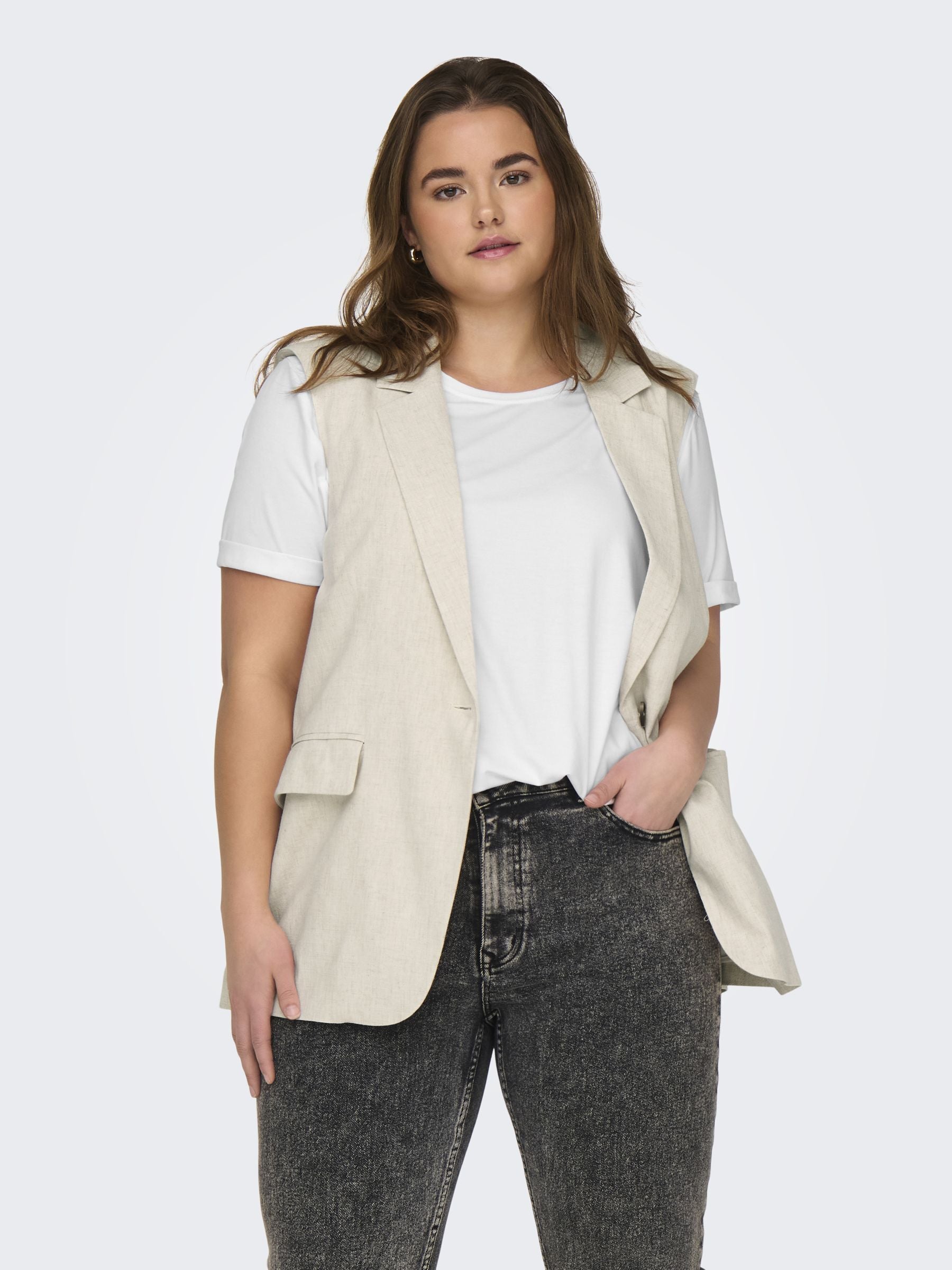 Only Carmakoma Moster T-Shirt in White