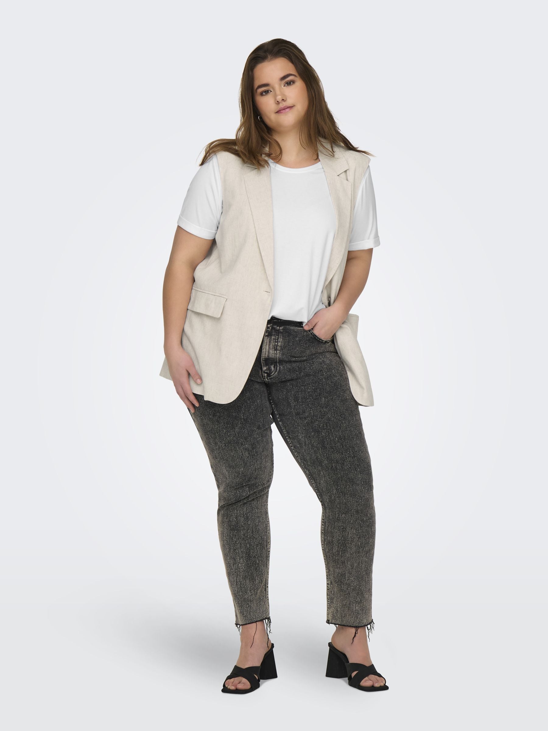 Only Carmakoma Moster T-Shirt in White