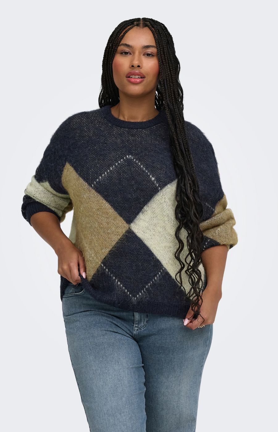 Only Carmakoma Noeme Knit in Night Sky