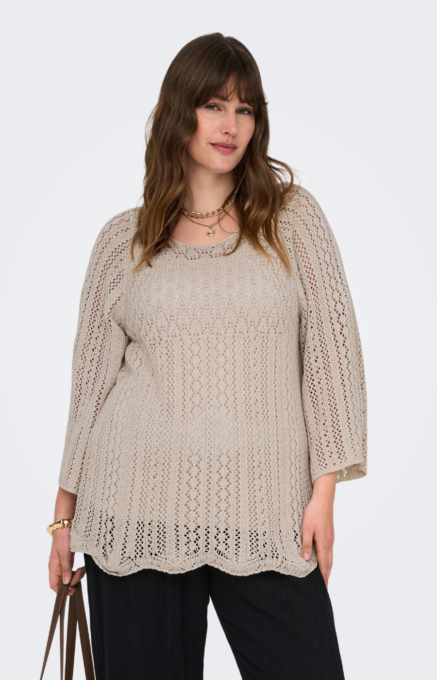 Only Carmakoma Nola Jumper in Beige