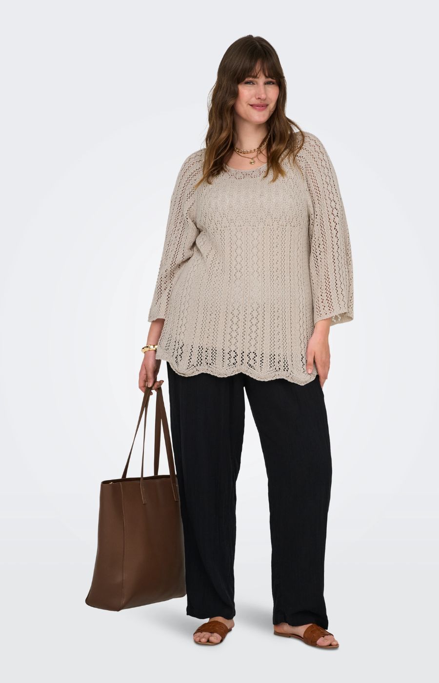 Only Carmakoma Nola Jumper in Beige