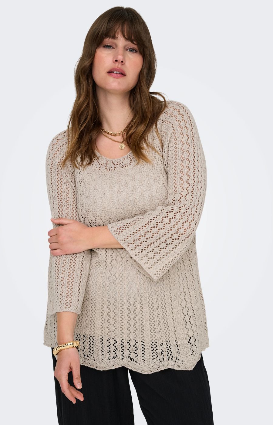 Only Carmakoma Nola Jumper in Beige
