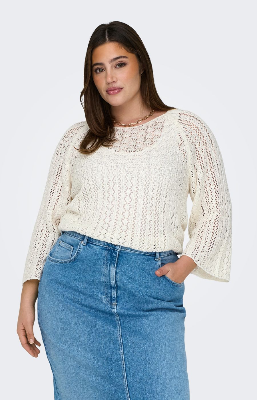 Only Carmakoma Nola Jumper in Cream