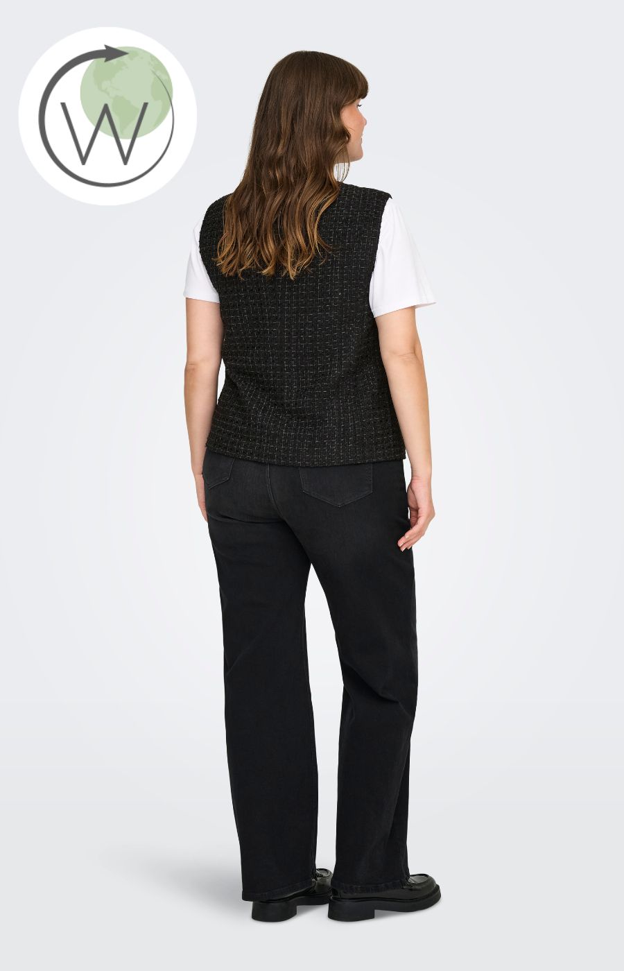 Only Carmakoma Shona Waistcoat in Black
