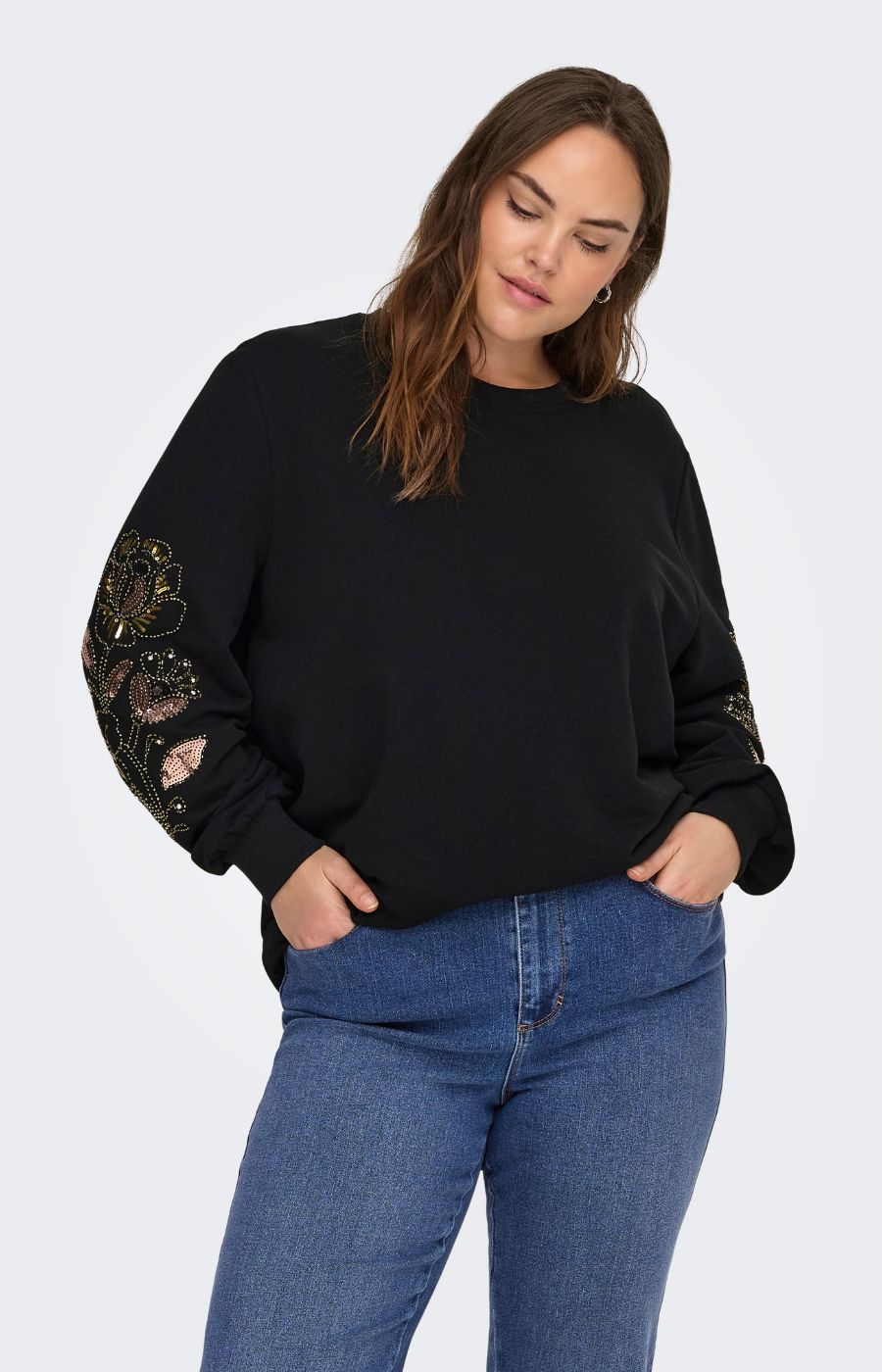 Only Carmakoma Teresa Sweater in Black