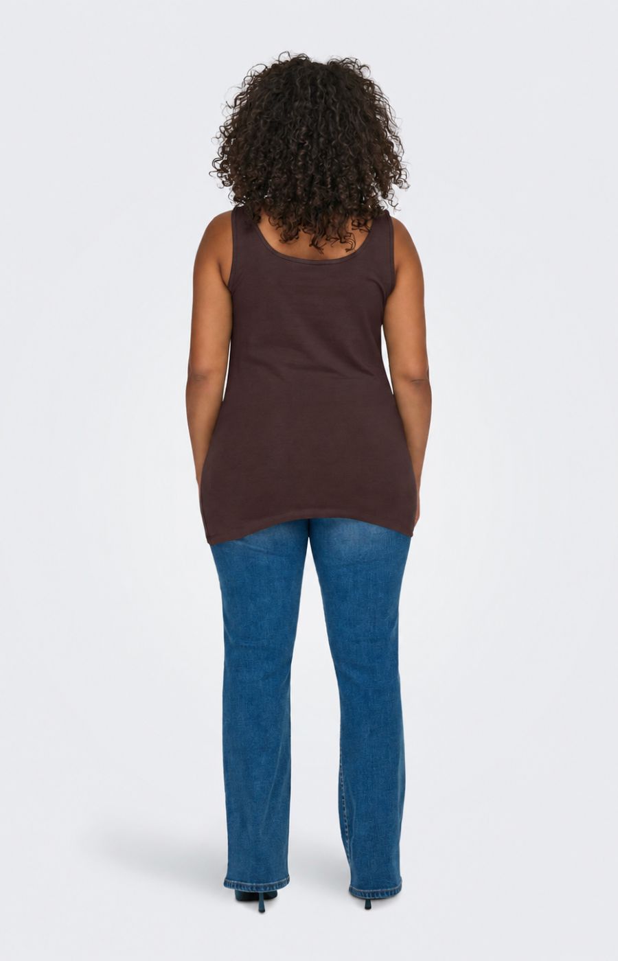 Only Carmakoma Time Vest Top in Coffee Bean