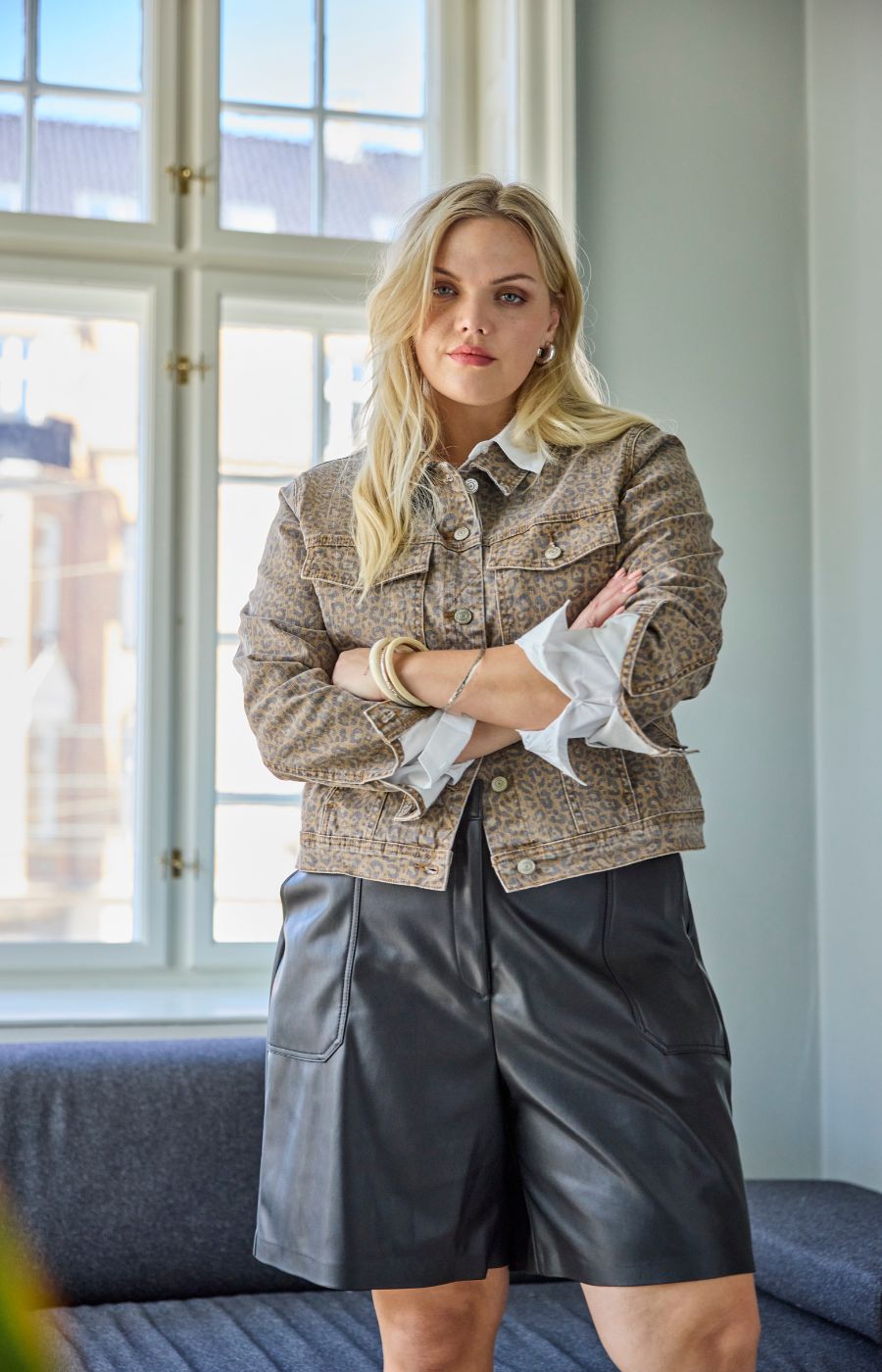 Only Carmakoma Tricia Leather Look Shorts