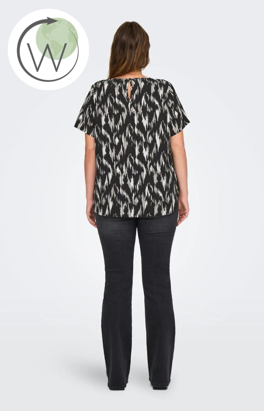Only Carmakoma Vica Blouse in Abstract Print
