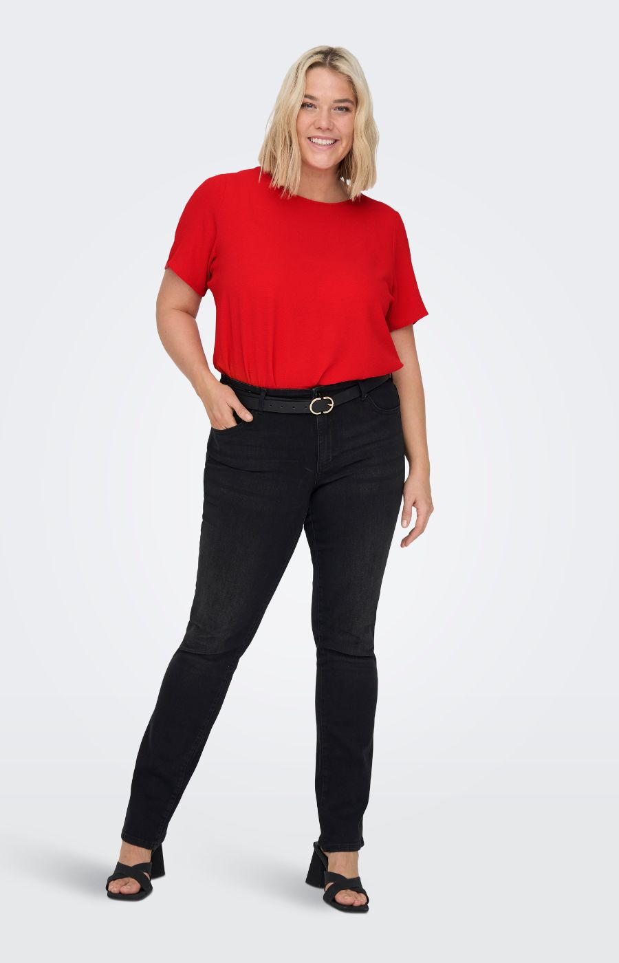 Only Carmakoma Vica Blouse in High Risk Red