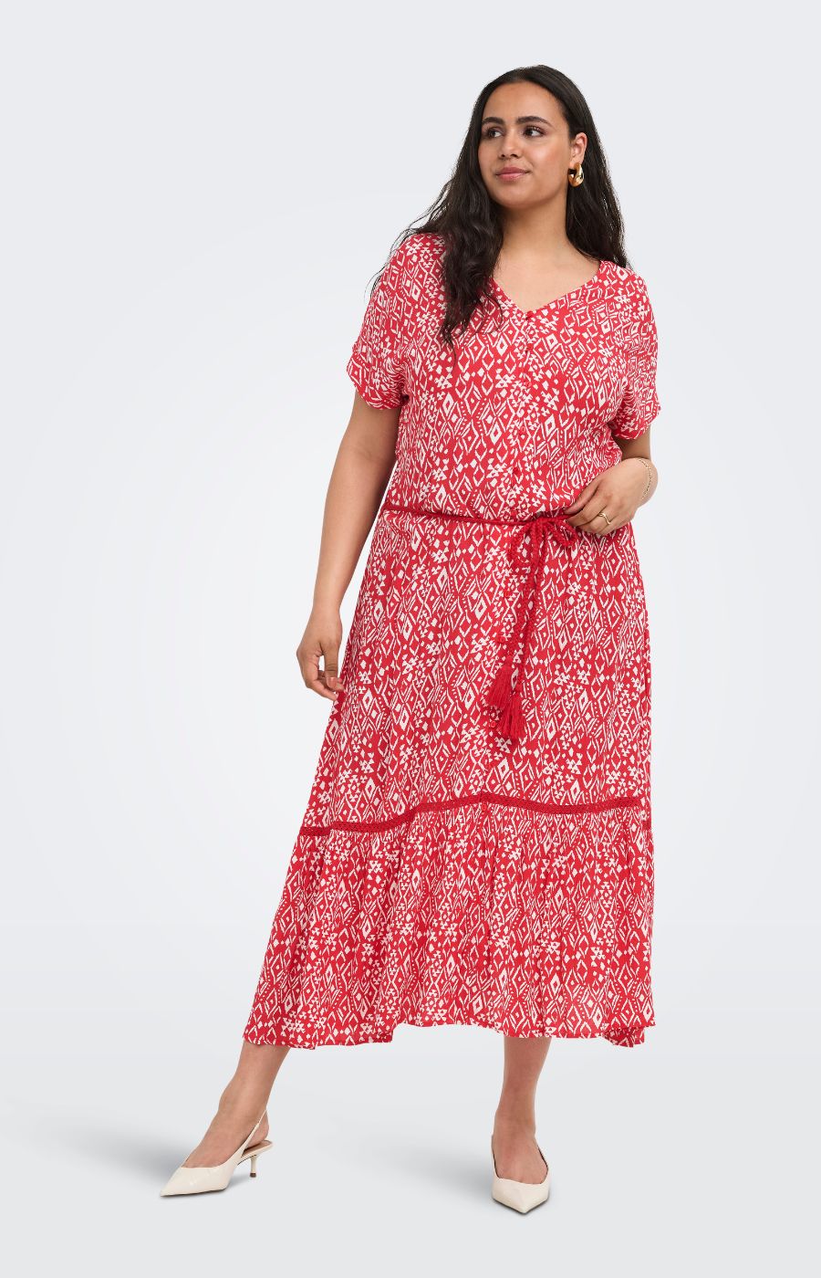 Only Carmakoma Viwi Dress in Red