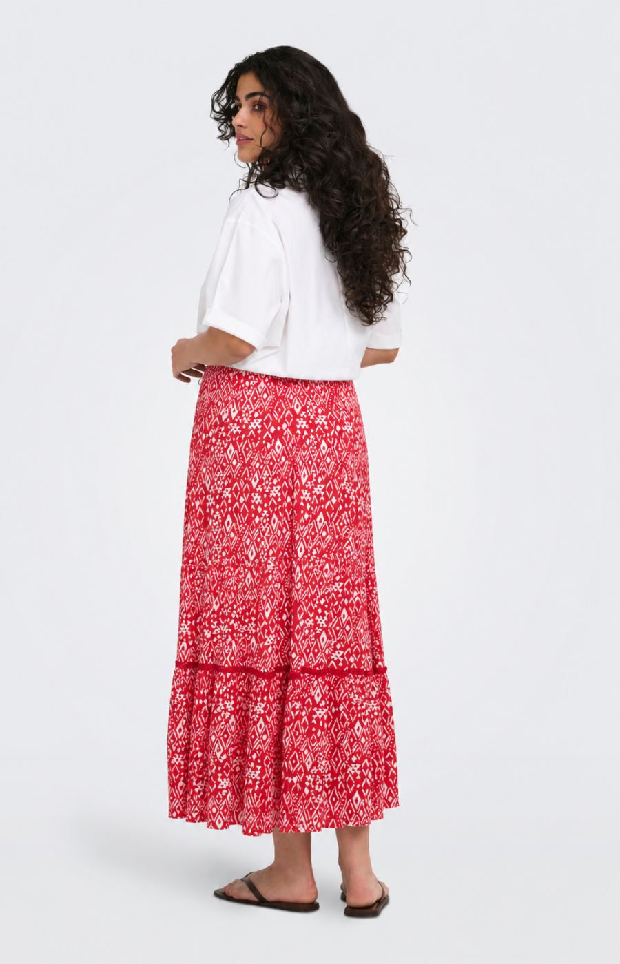 Only Carmakoma Viwi Skirt in Red