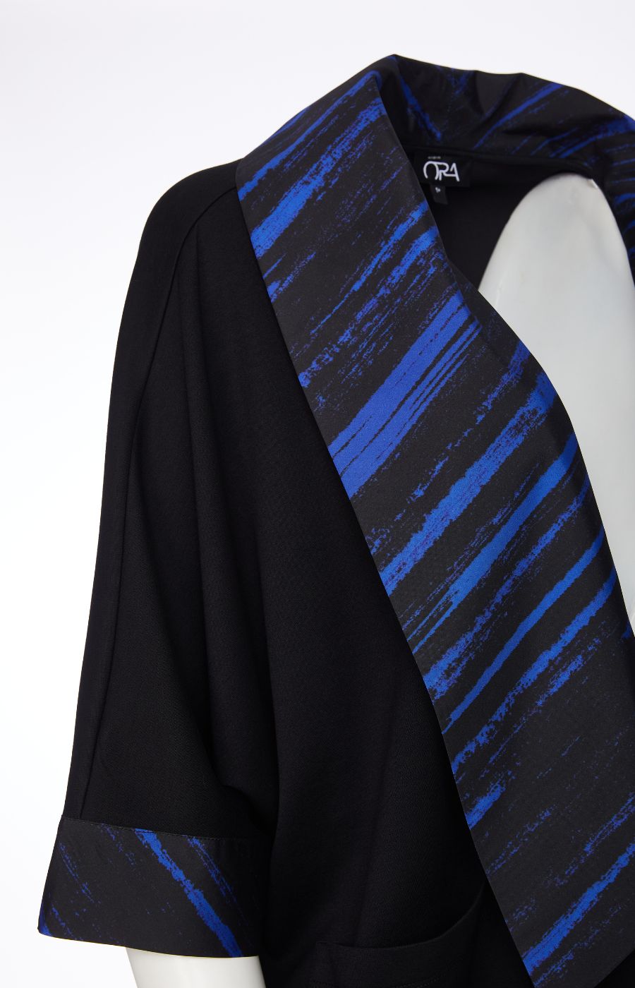 Ora Black Jacket with Blue Strikes