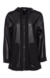 Ora Black Leatherette Jacket