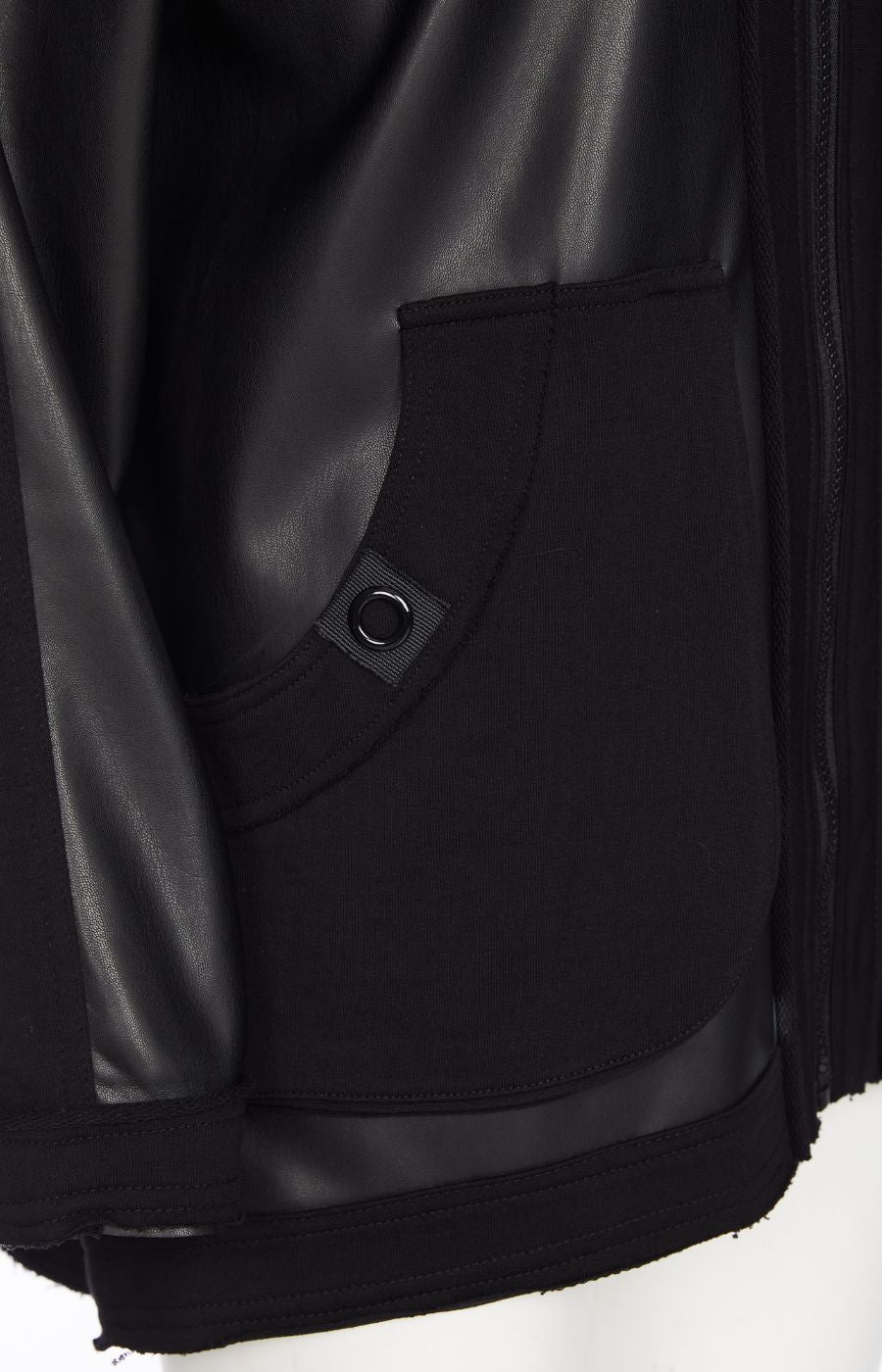 Ora Black Leatherette Jacket
