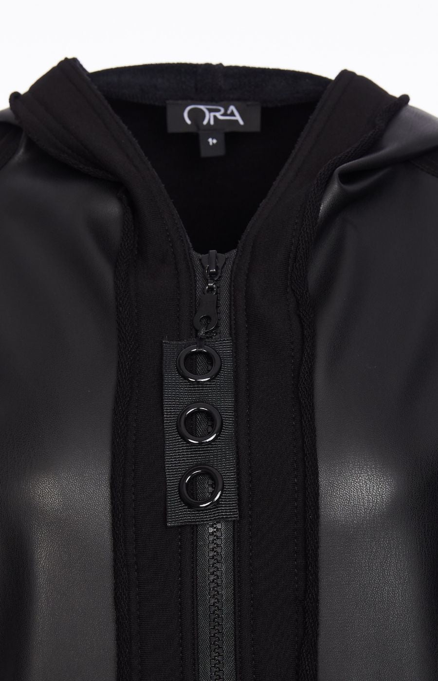 Ora Black Leatherette Jacket