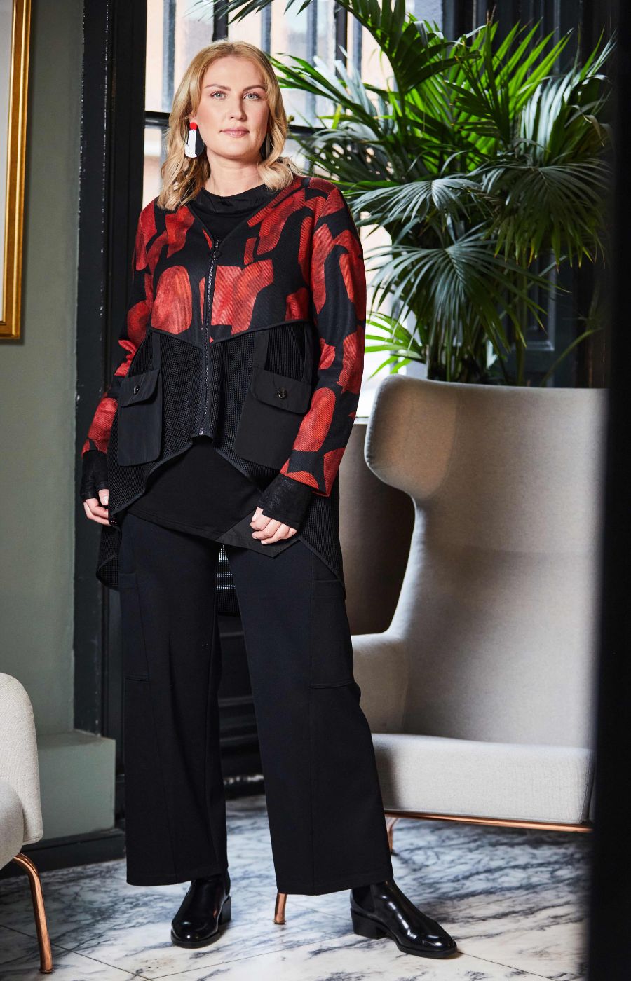 Ora Black and Red Jacket