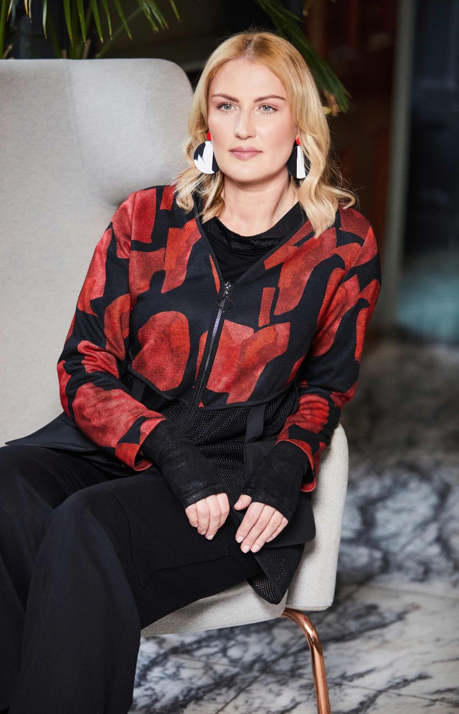 Ora Black and Red Jacket