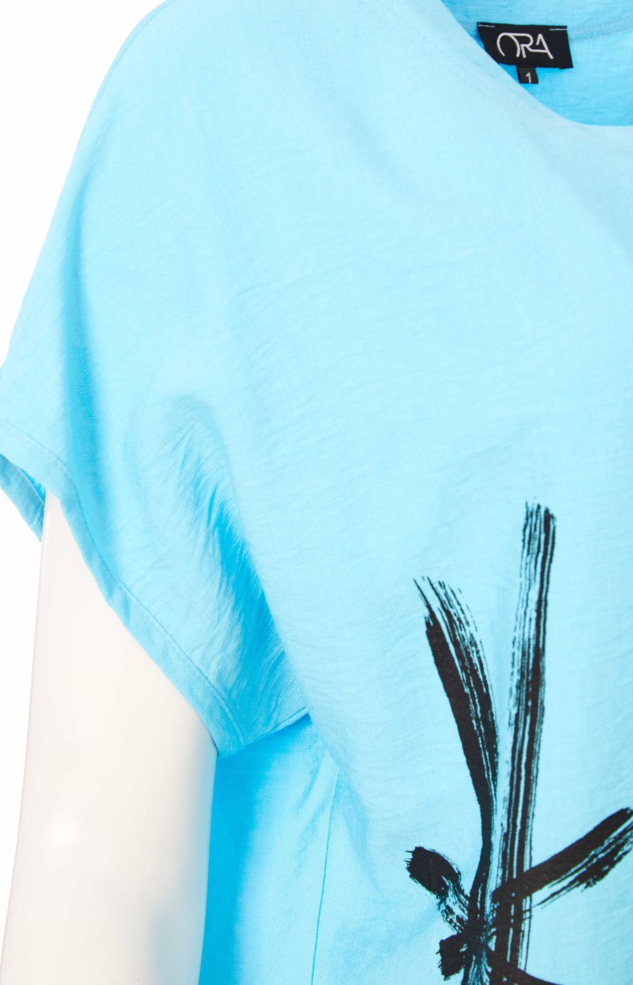 Ora Brushstroke Top in Blue