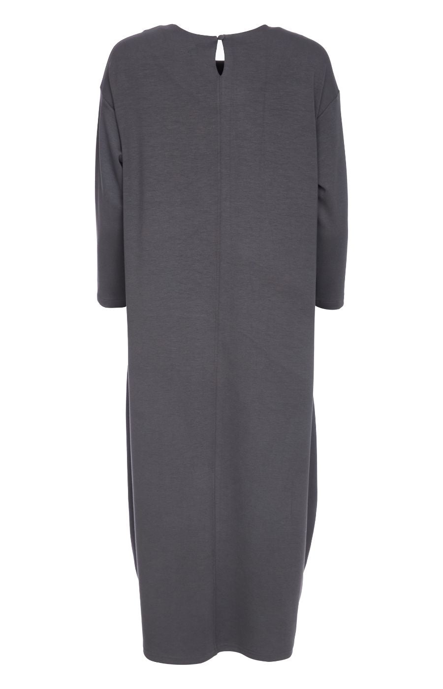 Ora Grey Dress with Black Accents