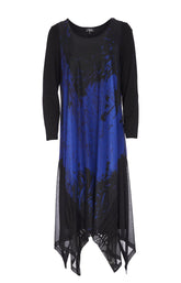 Ora Mesh Dress in Blue