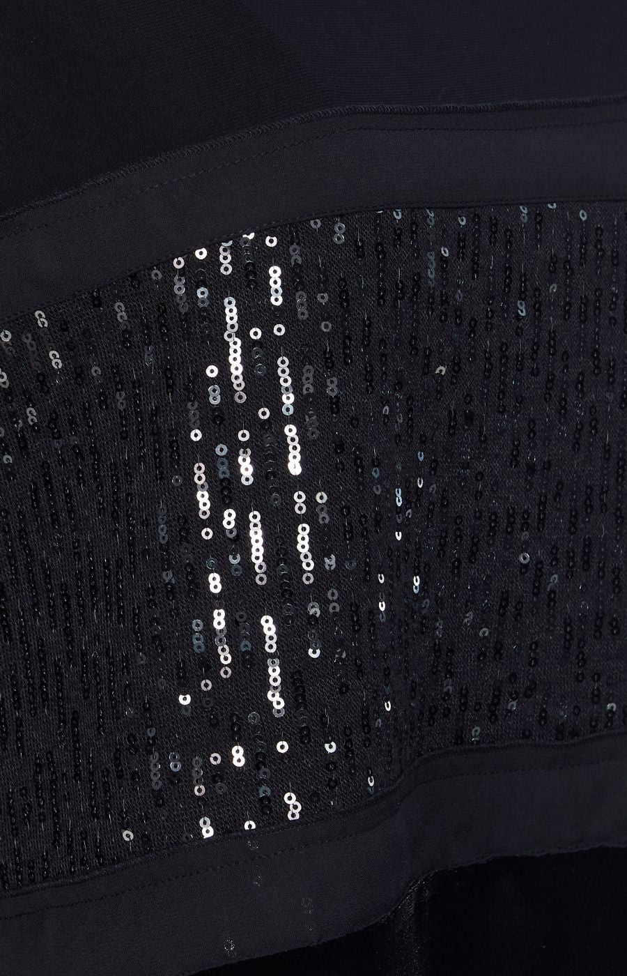 Ora Sequin Stripe Blouse in Black