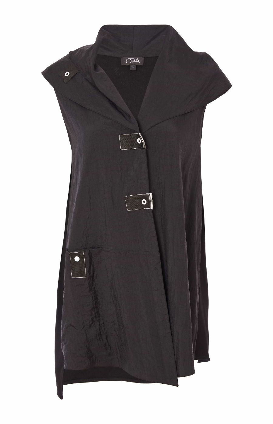 Ora Sleeveless Jacket in Black