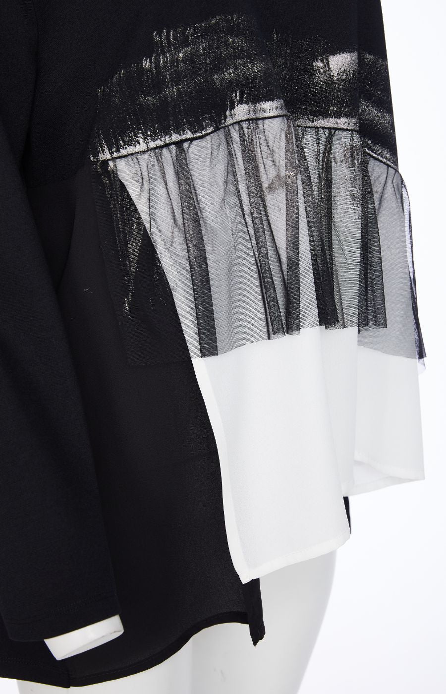 Ora Top with Mesh Frill