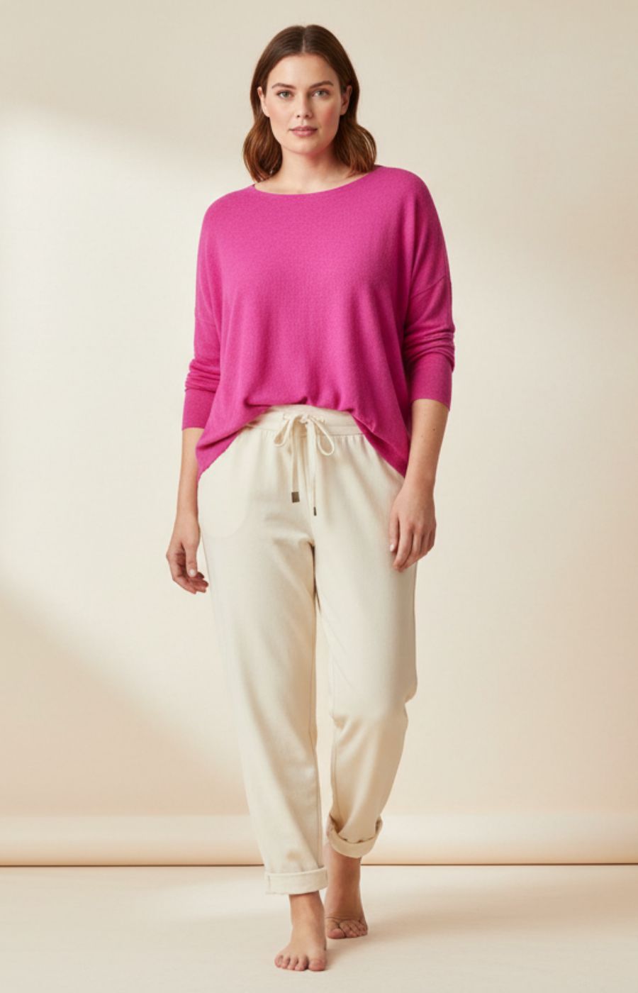 Orla Knit Top in Fuchsia